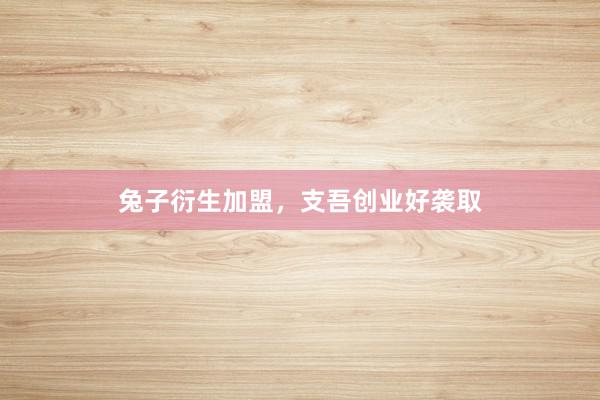 兔子衍生加盟，支吾创业好袭取